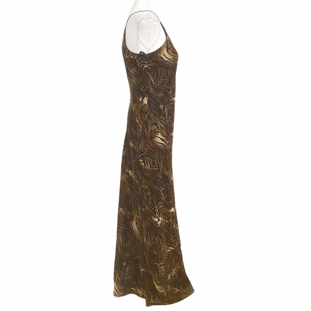 BETSY & ADAM VINTAGE ANIMAL PRINT HALTER LONG FORMAL DRESS - XS - Picture 3 of 7